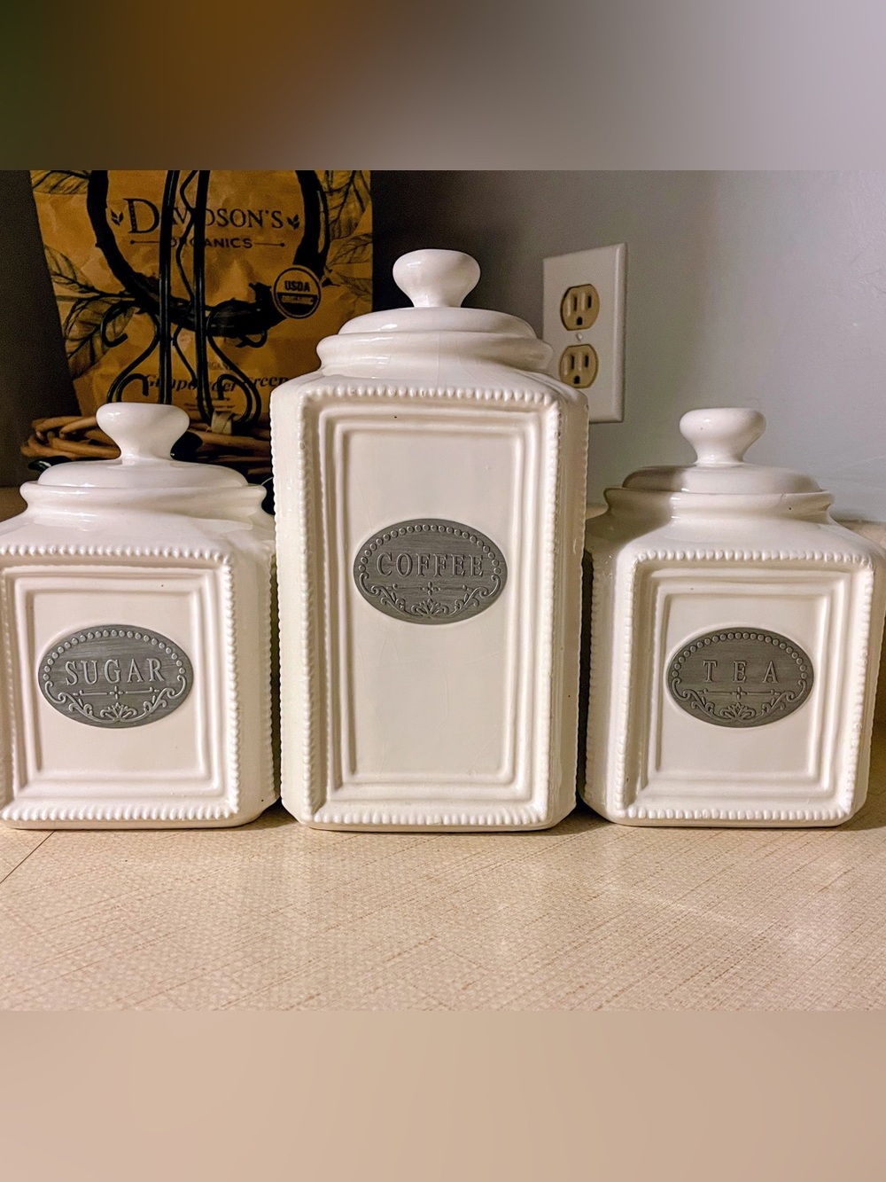 Ivory Ceramic Canisters